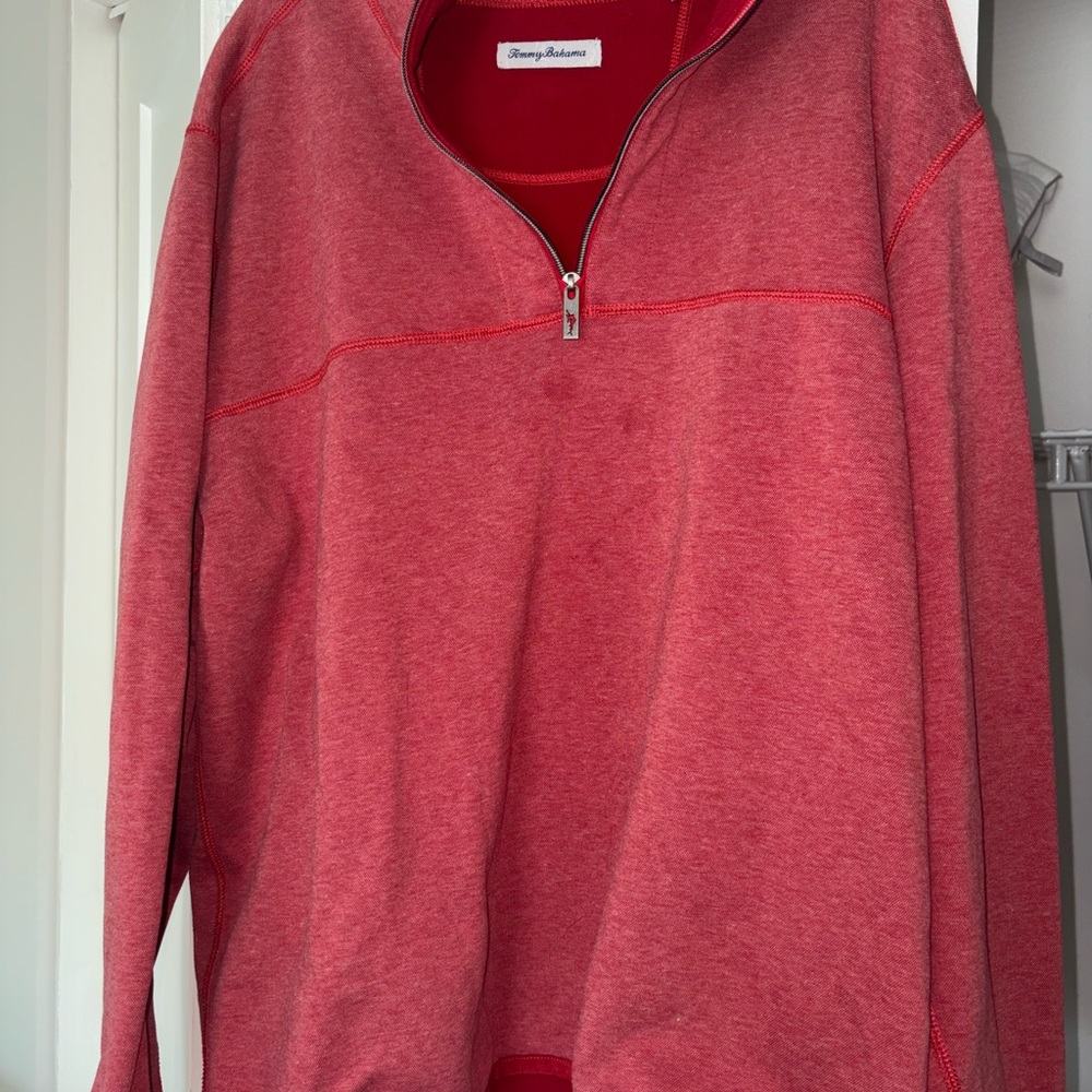 Tommy Bahama Crimson Half-Zip Sweater